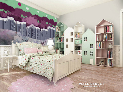 Фотообои в интерьере артикул Applique 13, APPLIQUE, Wall street