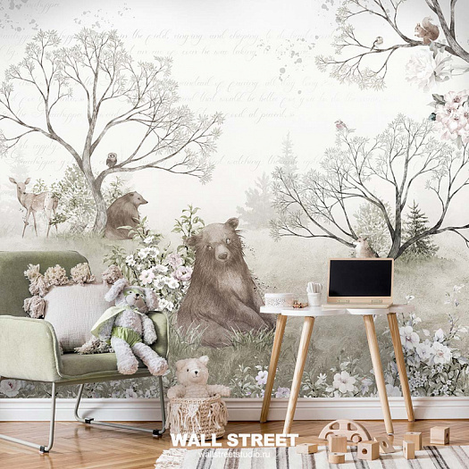 Фотообои в интерьере артикул Woody 14, WOODY, Wall street