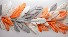 3D обои с рисунком перья Design Studio 3D Feathers AG-FT-014