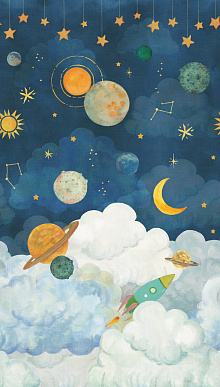 Оранжевые фотообои Grandeco Little Dreamers LD 6101